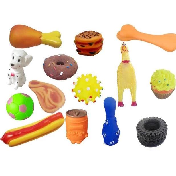 Kit 3 Brinquedos Sortidos para Pets de Porte Pequeno e Médio - abc lar